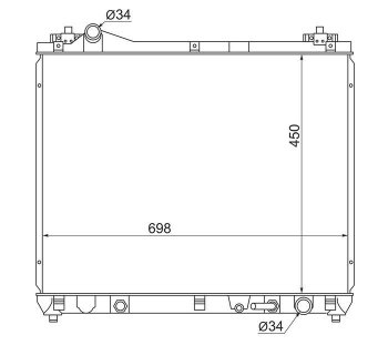 Радиатор двигателя SAT Suzuki Escudo 3 дорестайлинг (2006-2008)
