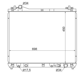 Радиатор двигателя SAT Suzuki Escudo 3 дорестайлинг (2006-2008)