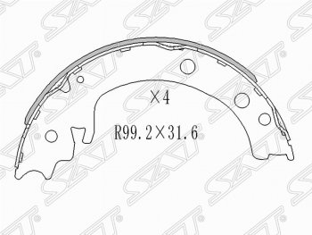 Колодки тормозные задние SAT Suzuki Grand Vitara JT 5 дверей 2-ой рестайлинг (2012-2016)