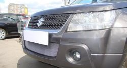 1 539 р. Сетка на бампер Russtal (хром)  Suzuki Grand Vitara ( JT 3 двери,  JT 5 дверей) (2008-2012) 1-ый рестайлинг, 1-ый рестайлинг  с доставкой в г. Таганрог. Увеличить фотографию 2