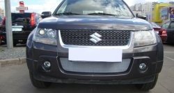 1 539 р. Сетка на бампер Russtal (хром)  Suzuki Grand Vitara ( JT 3 двери,  JT 5 дверей) (2008-2012) 1-ый рестайлинг, 1-ый рестайлинг  с доставкой в г. Таганрог. Увеличить фотографию 3