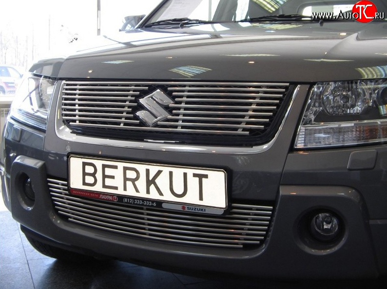 4 389 р. Декоративная вставка решетки радиатора (V2.0) Berkut Suzuki Grand Vitara JT 5 дверей дорестайлинг (2005-2008)  с доставкой в г. Таганрог