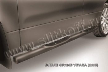 Защита порогов Slitkoff Suzuki Grand Vitara JT 3 двери дорестайлинг (2005-2008)