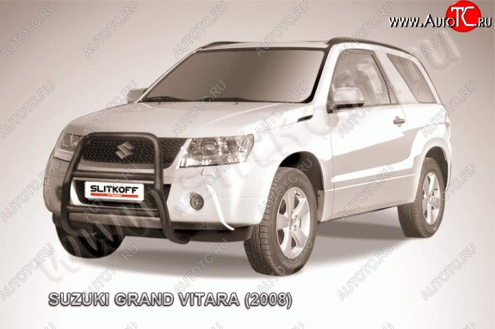 20 449 р. Кенгурятник d57 высокий Suzuki Grand Vitara JT 3 двери дорестайлинг (2005-2008) (Цвет: серебристый)  с доставкой в г. Таганрог