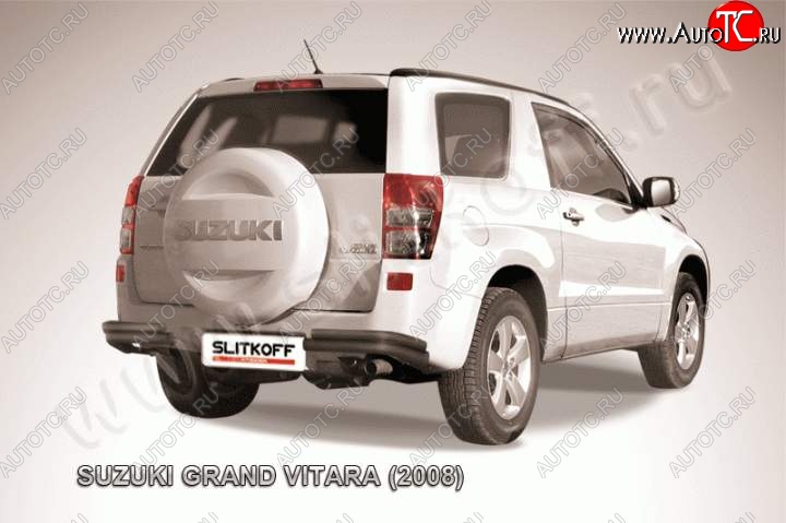 7 749 р. Уголки d57+d42 двойные  Suzuki Grand Vitara  JT 3 двери (2005-2008) дорестайлинг (Цвет: серебристый)  с доставкой в г. Таганрог