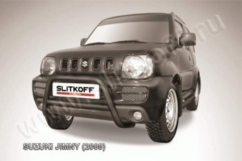 16 899 р. Кенгурятник d57 низкий  Suzuki Jimny  JB23/JB43 (2002-2012) 1-ый рестайлинг (Цвет: серебристый)  с доставкой в г. Таганрог. Увеличить фотографию 1