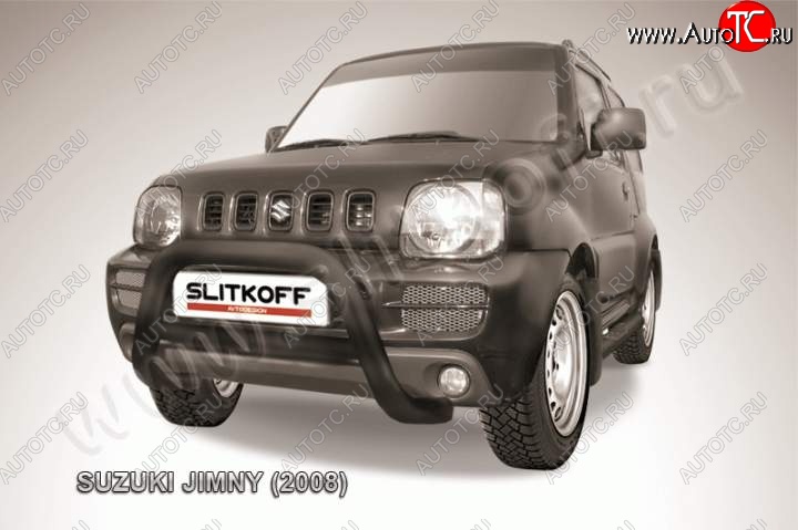 25 999 р. Кенгурятник d76 низкий  Suzuki Jimny  JB23/JB43 (2002-2012) 1-ый рестайлинг (Цвет: серебристый)  с доставкой в г. Таганрог