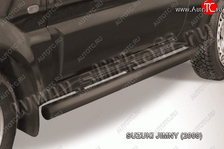 11 749 р. Защита порогов Slitkoff Suzuki Jimny JB23/JB43 1-ый рестайлинг (2002-2012) (Цвет: серебристый)  с доставкой в г. Таганрог