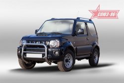 9 899 р. Защита переднего бампера Souz-96 (d60)  Suzuki Jimny  JB23/JB43 (2012-2018) 2-ой рестайлинг  с доставкой в г. Таганрог. Увеличить фотографию 1