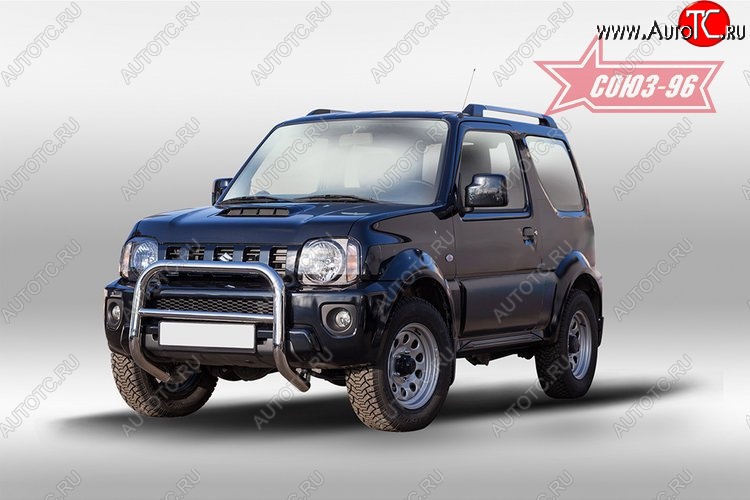 9 899 р. Защита переднего бампера Souz-96 (d60)  Suzuki Jimny  JB23/JB43 (2012-2018) 2-ой рестайлинг  с доставкой в г. Таганрог