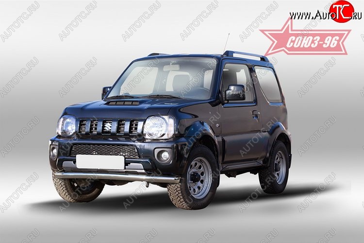 9 494 р. Защита переднего бампера одинарная Souz-96 (d60). Suzuki Jimny JB23/JB43 2-ой рестайлинг (2012-2018)  с доставкой в г. Таганрог