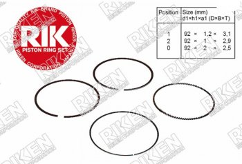 Комплект поршневых колец на 1 поршень RIKEN STD (J24B) Suzuki Vitara LY дорестайлинг (2015-2019)