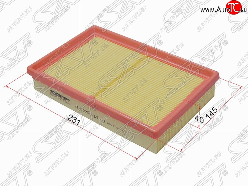 299 р. Фильтр воздушный двигателя (M15, 16) SAT (231x145x40 mm)  Suzuki Swift  ZC (2003-2008) дорестайлинг, хэтчбэк 5 дв.  с доставкой в г. Таганрог