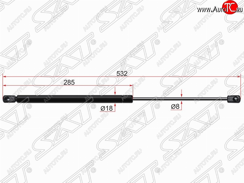 779 р. Газовый упор крышки багажника SAT  Suzuki Swift  ZC72S (2010-2016) дорестайлинг, хэтчбэк 5 дв., рестайлинг, хэтчбэк 5 дв.  с доставкой в г. Таганрог