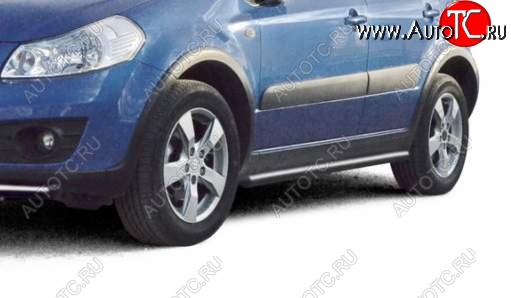 22 999 р. Защита порогов ТехноСфера (Техно Сфера) (нержавейка, 63.5 mm) Suzuki SX4 GYA,GYB  рестайлинг, хэтчбэк (2010-2016)  с доставкой в г. Таганрог