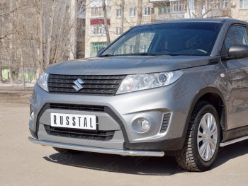 16 449 р. Одинарная защита переднего бампера диаметром 42 мм SLITKOFF  Suzuki Vitara  LY (2015-2019) дорестайлинг  с доставкой в г. Таганрог. Увеличить фотографию 3