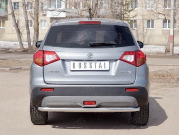 17 899 р. Одинарная защита заднего бампера из трубы диаметром 63 мм SLITKOFF Suzuki Vitara LY дорестайлинг (2015-2019)  с доставкой в г. Таганрог. Увеличить фотографию 2