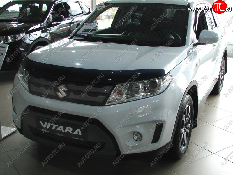 2 879 р. Дефлектор капота SIM Suzuki Vitara LY дорестайлинг (2015-2019)  с доставкой в г. Таганрог