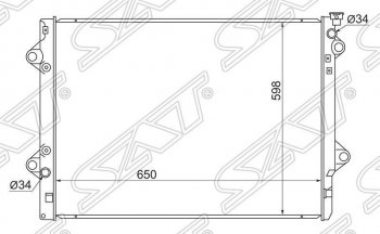 Радиатор двигателя SAT (5VZ/1GR/3RZ/2TR)  4Runner  N210, FJ-Cruiser, Hilux Surf  N210, Land Cruiser Prado ( J120,  J150)