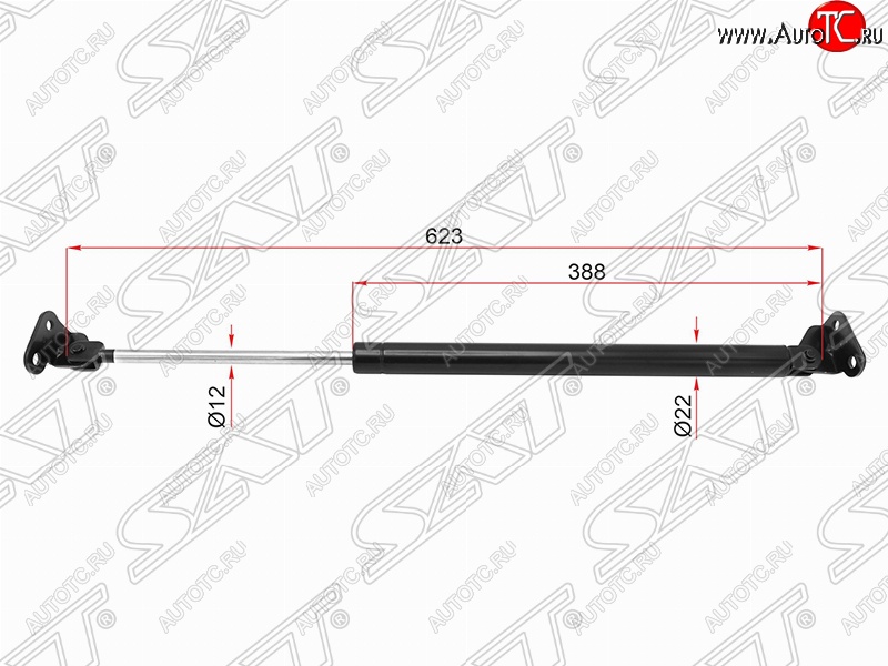 1 199 р. Левый упор крышки багажника (газовый) SAT  Toyota 4Runner  N180 - Hilux Surf  N180  с доставкой в г. Таганрог