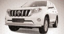 Одинарная защита переднего бампера из трубы диаметром 57 мм Slitkoff Toyota (Тойота) Land Cruiser Prado (Лэнд)  J150 (2013-2017) J150 1-ый рестайлинг