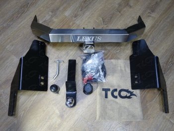 22 399 р. Фаркоп (тягово-сцепное устройство) TCC  Toyota Land Cruiser Prado  J150 (2009-2020) дорестайлинг, 1-ый рестайлинг, 2-ой рестайлинг (оцинкованный, шар Е нержавейка, надпись Prado)  с доставкой в г. Таганрог. Увеличить фотографию 1