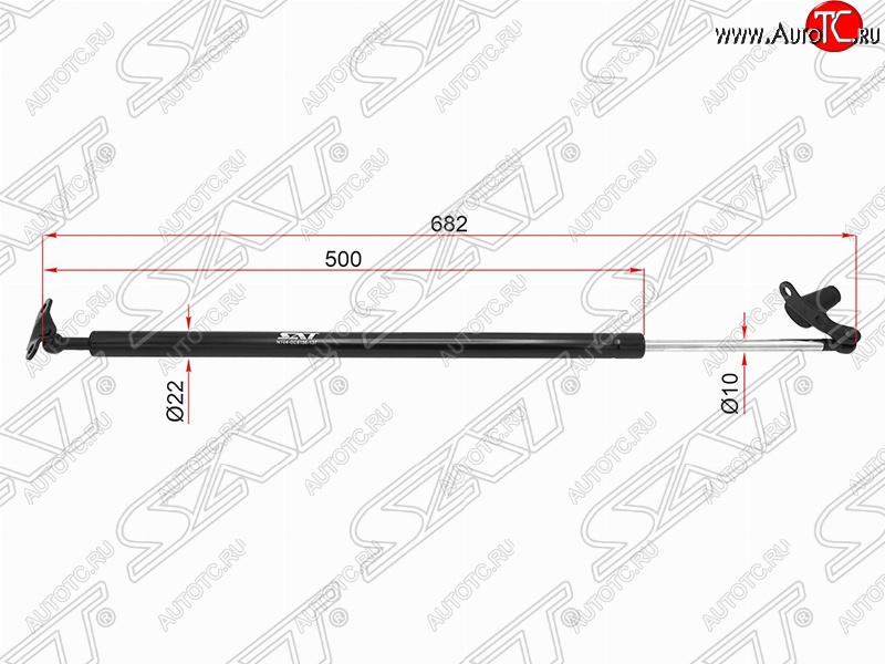 1 499 р. Левый упор крышки багажника (газовый) SAT  Toyota Alphard  H10 (2002-2008) дорестайлинг, рестайлинг  с доставкой в г. Таганрог