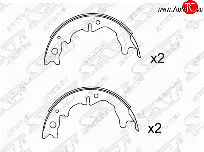 2 879 р. Колодки ручного тормоза SAT Toyota Mark 2 X100 седан (1996-2000)  с доставкой в г. Таганрог