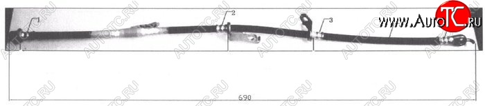 1 399 р. Тормозной шланг SAT (передний, левый) Toyota Auris E150 хэтчбэк 5 дв. дорестайлинг (2006-2010)  с доставкой в г. Таганрог