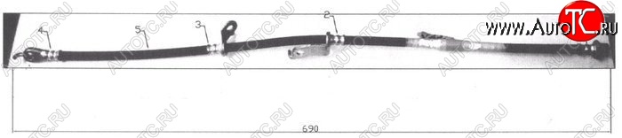 1 399 р. Тормозной шланг SAT (передний, правый) Toyota Auris E150 хэтчбэк 5 дв. дорестайлинг (2006-2010)  с доставкой в г. Таганрог