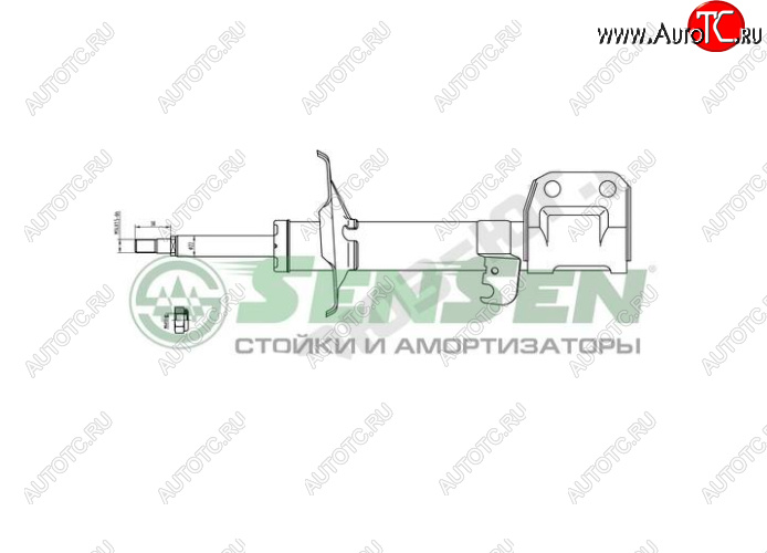 4 089 р. Левый амортизатор передний SENSEN Toyota Avensis T250 универсал дорестайлинг (2003-2006)  с доставкой в г. Таганрог