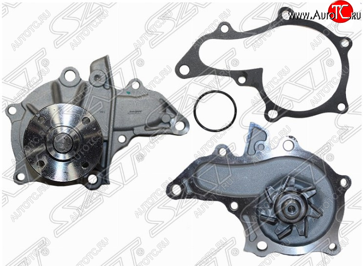 1 599 р. Помпа водяная SAT (5AFE/4AFE, с прокладкой)  Toyota Avensis  T220 седан (1997-2001) дорестайлинг  с доставкой в г. Таганрог