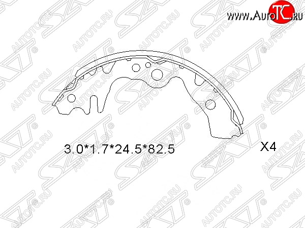 1 499 р. Колодки тормозные задние SAT  Toyota bB  2 - Passo ( 1,  2)  с доставкой в г. Таганрог