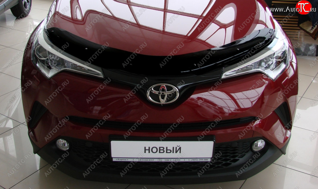 2 879 р. Дефлектор капота SIM Toyota C-HR NGX10, ZGX10 рестайлинг (2019-2024)  с доставкой в г. Таганрог