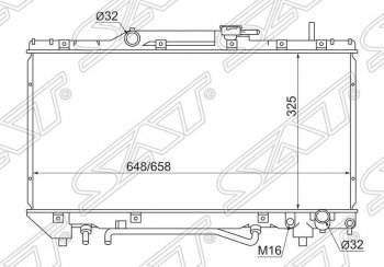 4 549 р. Радиатор двигателя SAT  Toyota Caldina ( T190,  T210) - Corona  T190  с доставкой в г. Таганрог. Увеличить фотографию 1