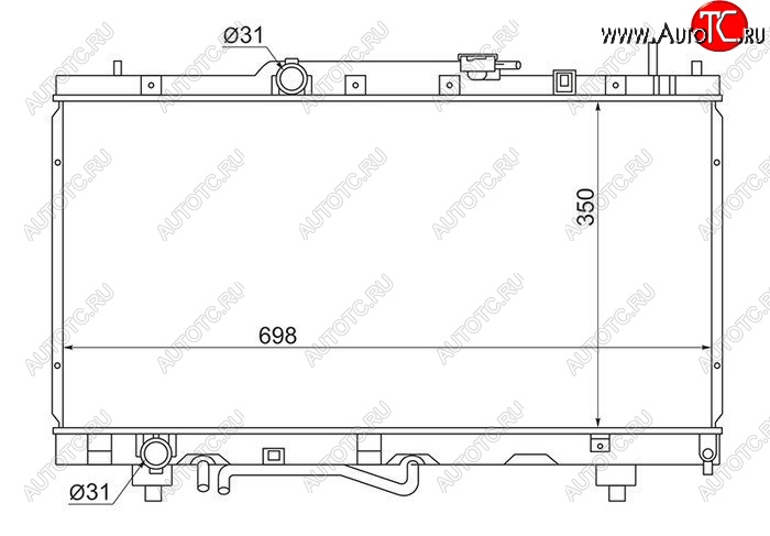 6 499 р. Радиатор двигателя SAT (пластинчатый, МКПП/АКПП, Пробка радиатора R102A, Китай)  Toyota Caldina ( T190,  T210) - Corona Premio  T210  с доставкой в г. Таганрог