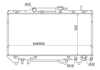 6 199 р. Радиатор двигателя SAT  Toyota Caldina ( T190,  T210) - Corona  T190  с доставкой в г. Таганрог. Увеличить фотографию 1