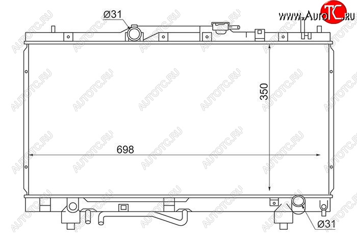 7 249 р. Радиатор двигателя SAT (пластинчатый, пробка радиатора R102A)  Toyota Caldina ( T190,  T210) - Corona Premio  T210  с доставкой в г. Таганрог