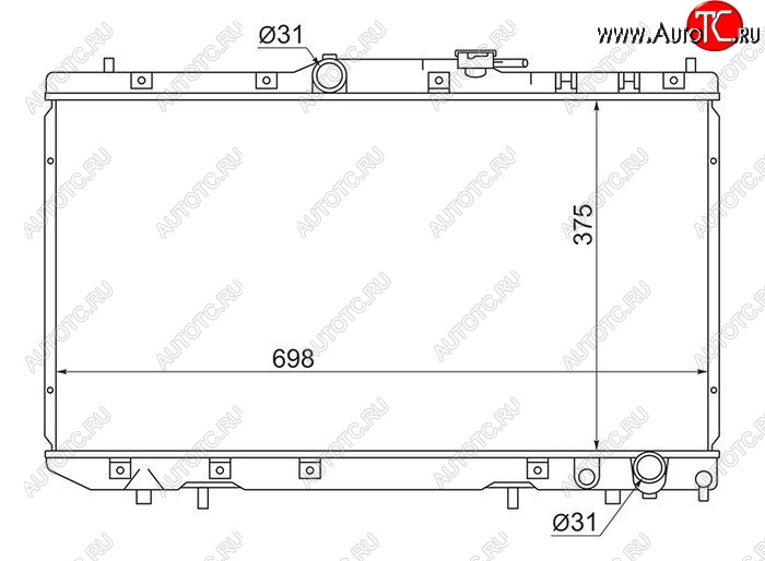 7 999 р. Радиатор двигателя SAT (DIESEL)  Toyota Caldina  T210 - Corona Premio  T210  с доставкой в г. Таганрог