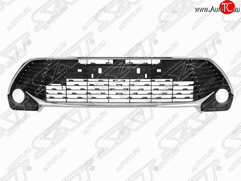8 199 р. Решётка в передний бампер (с оправами) (RUSSIAN TYPE) SAT  Toyota Camry  XV55 (2017-2018) 2-ой рестайлинг  с доставкой в г. Таганрог
