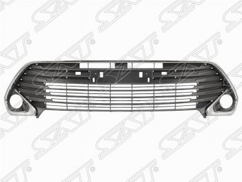 7 299 р. Решётка в передний бампер (с хром молдингом) (RUSSIAN TYPE) SAT  Toyota Camry  XV55 (2014-2017) 1-ый рестайлинг  с доставкой в г. Таганрог. Увеличить фотографию 1