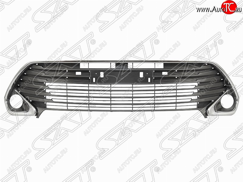 7 299 р. Решётка в передний бампер (с хром молдингом) (RUSSIAN TYPE) SAT  Toyota Camry  XV55 (2014-2017) 1-ый рестайлинг  с доставкой в г. Таганрог