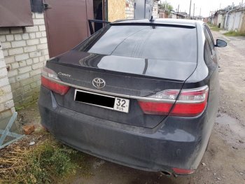 2 799 р. Лип спойлер АВТОКРАТ Toyota Camry XV55 2-ой рестайлинг (2017-2018) (Неокрашенный)  с доставкой в г. Таганрог. Увеличить фотографию 5