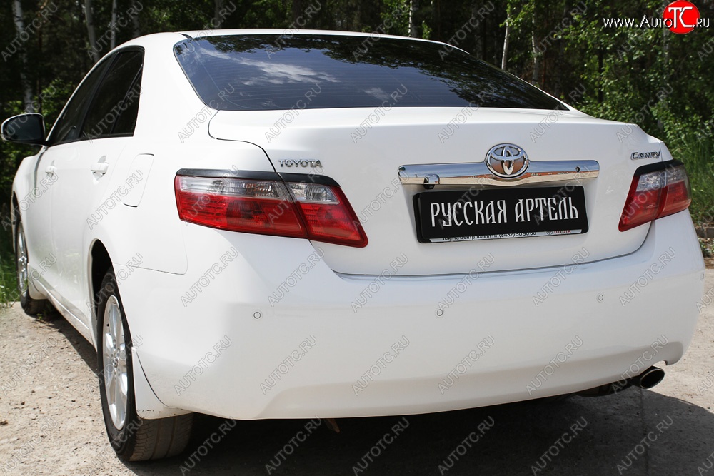 1 239 р. Реснички на фонари (рестайлинг) RA  Toyota Camry  XV40 (2009-2011) рестайлинг (Неокрашенные)  с доставкой в г. Таганрог