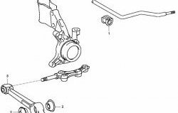 959 р. Полиуретановый сайлентблок реактивной тяги передней подвески Точка Опоры Toyota Camry V40 (1994-1998)  с доставкой в г. Таганрог. Увеличить фотографию 2