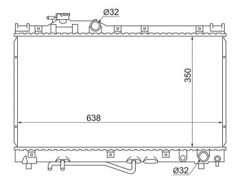 Радиатор двигателя SAT Toyota (Тойота) Celica (Селика)  T210 (1993-1999) T210
