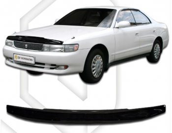 1 899 р. Дефлектор капота CA-Plastiс  Toyota Chaser (1992-1996) (Classic черный, Без надписи)  с доставкой в г. Таганрог. Увеличить фотографию 1