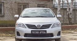 1 799 р. Защитная сетка решетки переднего бампера РА  Toyota Corolla  E150 (2009-2013) седан рестайлинг  с доставкой в г. Таганрог. Увеличить фотографию 4