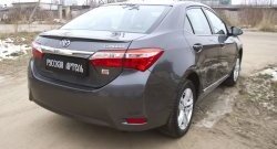 1 129 р. Защитная накладка на задний бампер RA  Toyota Corolla  E180 (2013-2019) дорестайлинг, рестайлинг  с доставкой в г. Таганрог. Увеличить фотографию 2