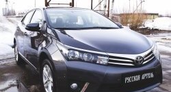 1 169 р. Реснички на фары RA  Toyota Corolla  E180 (2013-2016) дорестайлинг (Неокрашенные)  с доставкой в г. Таганрог. Увеличить фотографию 2